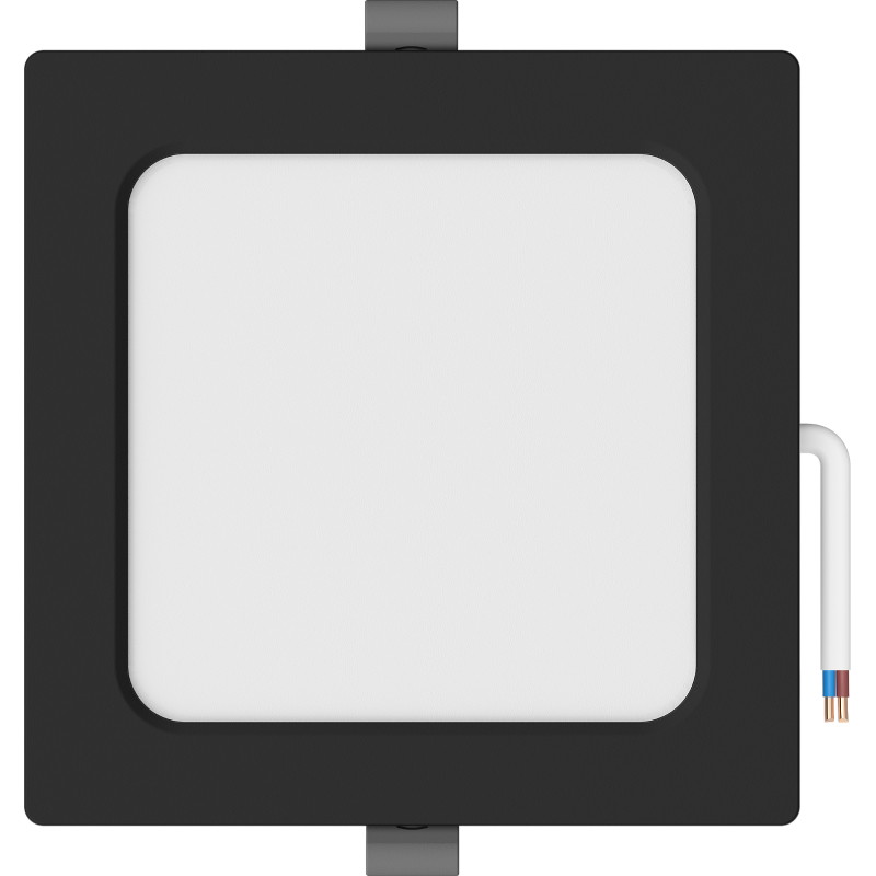 Mexen LDRR stropný panel downlight LED vstavaný 14 x 14 cm, 9W, Neutrálna - 4000K, 720 lm, čierny - L211-014-0940-70