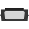 Mexen LDRR stropný panel downlight LED zapustený 17 x 17 cm, 12W, Neutrálna - 4000K, 1320 lm, čierny - L211-017-1240-70