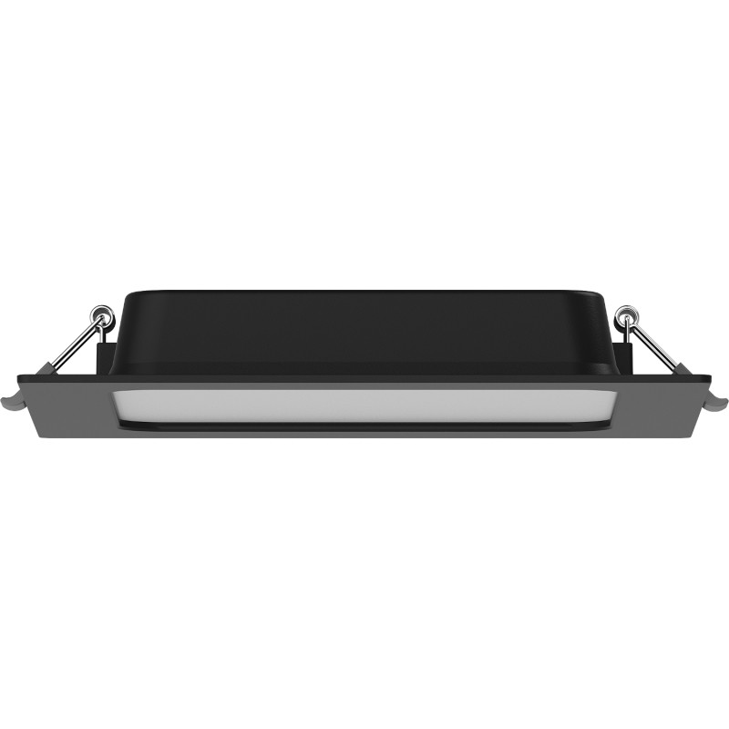 Mexen LDRR stropný LED downlight panel vstavaný 17 x 17 cm, 12W, Studená - 6500K, 780 lm, čierny - L211-017-1265-70