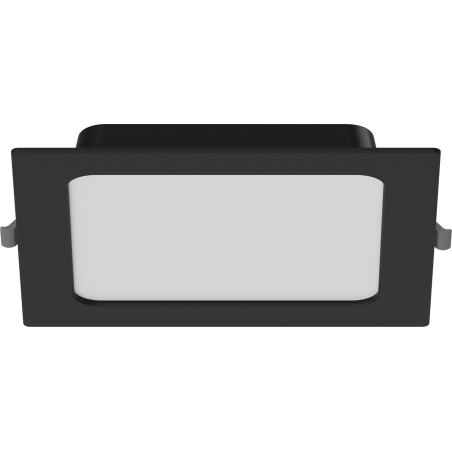 Mexen LDRR stropný LED downlight panel vstavaný 17 x 17 cm, 12W, Studená - 6500K, 780 lm, čierny - L211-017-1265-70