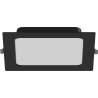 Mexen LDRR stropný LED downlight panel vstavaný 17 x 17 cm, 12W, Studená - 6500K, 780 lm, čierny - L211-017-1265-70