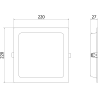 Mexen LDRR stropný panel downlight LED zapustený 22 x 22 cm, 18W, Neutrálna - 4000K, 1980 lm, biela - L211-022-1840-20