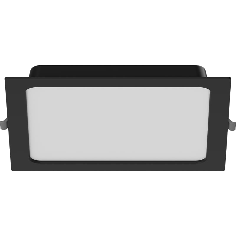 Mexen LDRR stropný panel zapustený LED downlight 22 x 22 cm, 18W, Neutrálny - 4000K, 1350 lm, čierny - L211-022-1840-70
