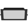 Mexen LDRR stropný panel zapustený LED downlight 22 x 22 cm, 18W, Neutrálny - 4000K, 1350 lm, čierny - L211-022-1840-70