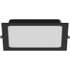 Mexen LDRR stropný panel downlight LED vstavaný 22 x 22 cm, 18W, Studená - 6500K, 1440 lm, čierny - L211-022-1865-70