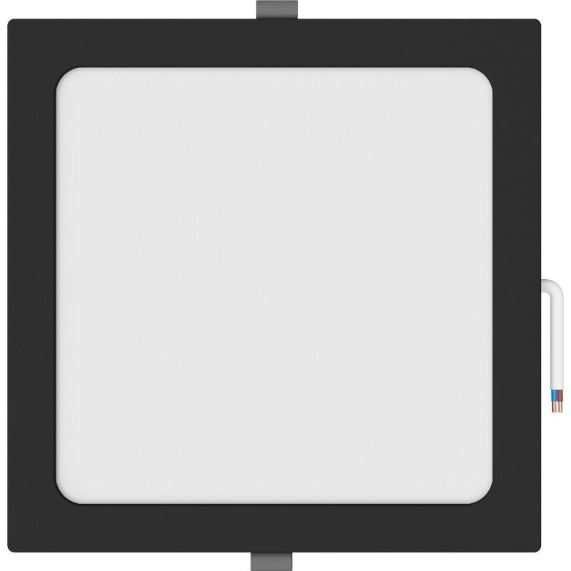 Mexen LDRR stropný panel downlight LED vstavaný 22 x 22 cm, 18W, Studená - 6500K, 1440 lm, čierny - L211-022-1865-70