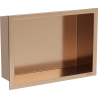 Mexen X-Wall-R nástenná polica s okrajom 30 x 20 cm, brúsená meď - 19C0302010