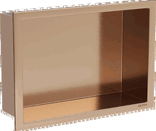 Mexen X-Wall-R nástenná polica s okrajom 30 x 20 cm, brúsená meď - 19C0302010