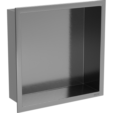Mexen X-Wall-R nástenná polica s prírubou 30 x 30 cm, brúsená gun gray - 19E0303010
