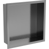 Mexen X-Wall-R nástenná polica s prírubou 30 x 30 cm, brúsená gun gray - 19E0303010