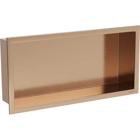 Mexen X-Wall-R nástenná polička s prírubou 45 x 20 cm, brúsená meď - 19C0452010