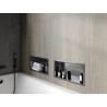 Mexen X-Wall-R nástenná polička s golierom 45 x 20 cm, brúsená gun grey - 19E0452010