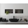 Mexen X-Wall-R nástenná polička s golierom 45 x 20 cm, brúsená gun grey - 19E0452010