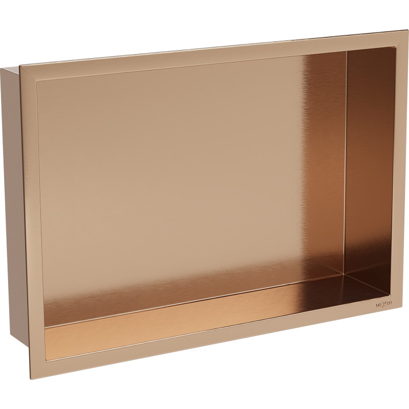 Mexen X-Wall-R nástenná polica s lemom 45 x 30 cm, brúsená meď - 19C0453010