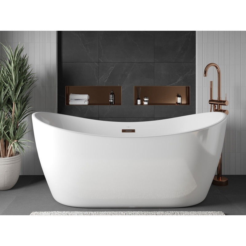 Mexen X-Wall-NR nástenná polica bez príruby 60 x 20 cm, brúsená meď - 19C1602010