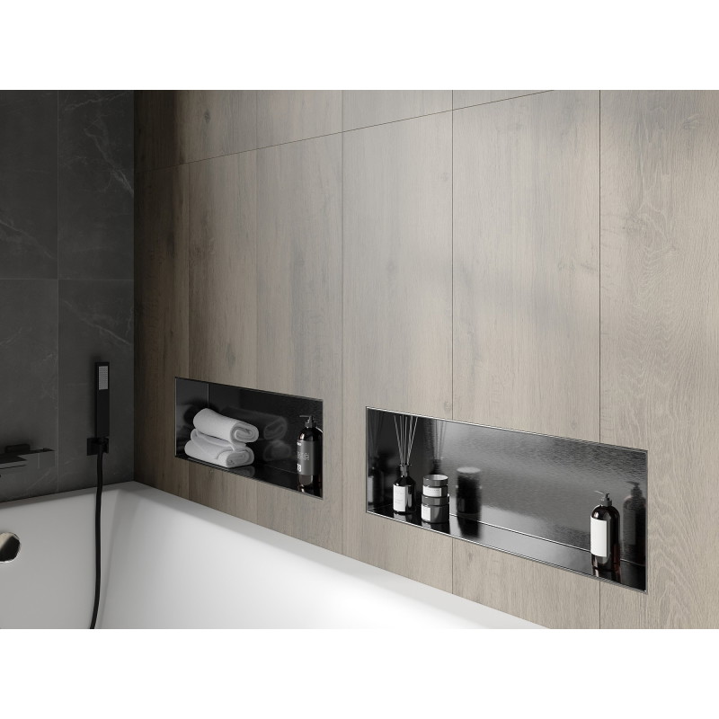 Mexen X-Wall-NR nástenná polica bez lemovania 60 x 20 cm, brúsená pištoľová sivá - 19E1602010