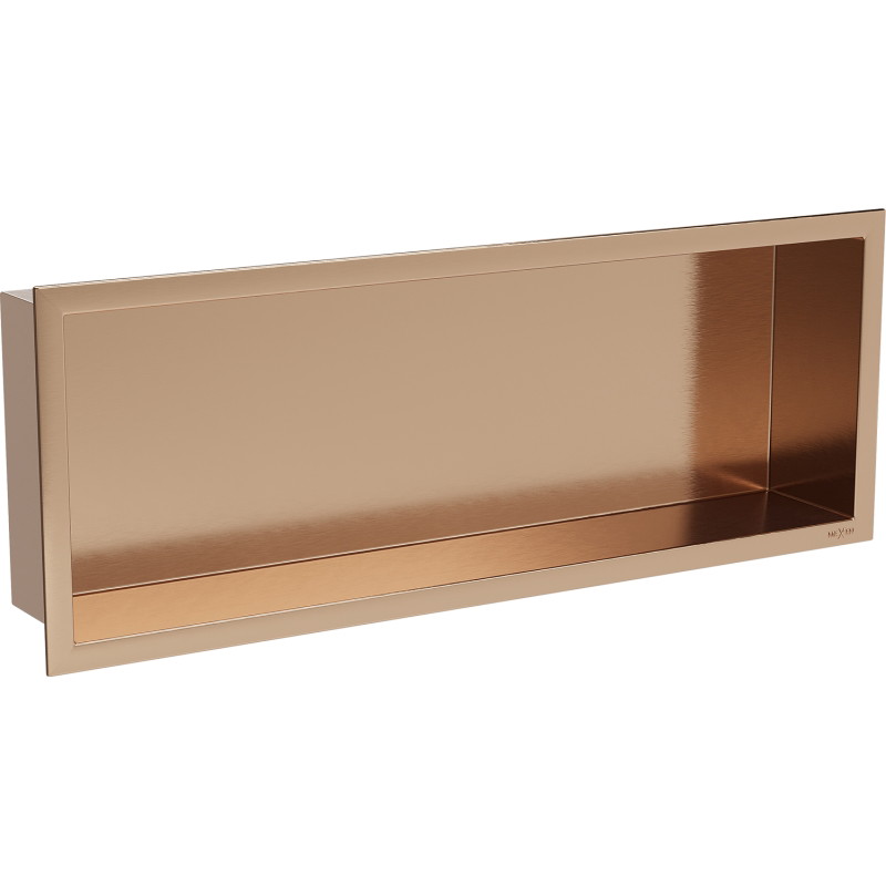 Mexen X-Wall-R nástenná polica s okrajom 60 x 20 cm, brúsená meď - 19C0602010
