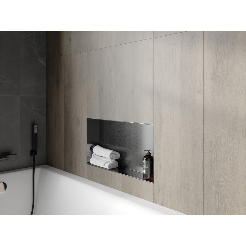 Mexen X-Wall-NR nástenná polica bez príruby 60 x 30 cm, gun gray brúsená - 19E1603010