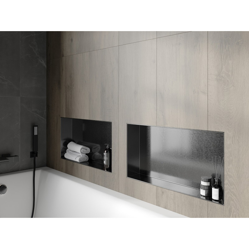 Mexen X-Wall-NR nástenná polica bez príruby 60 x 30 cm, gun gray brúsená - 19E1603010
