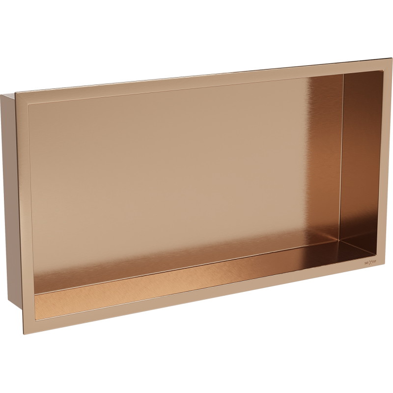 Mexen X-Wall-R nástenná polica s lemom 60 x 30 cm, brúsená meď - 19C0603010