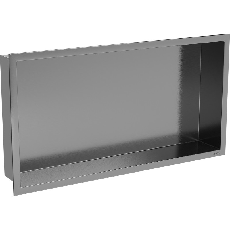 Mexen X-Wall-R nástenná polička s prírubou 60 x 30 cm, gun šedá kartáčovaná - 19E0603010
