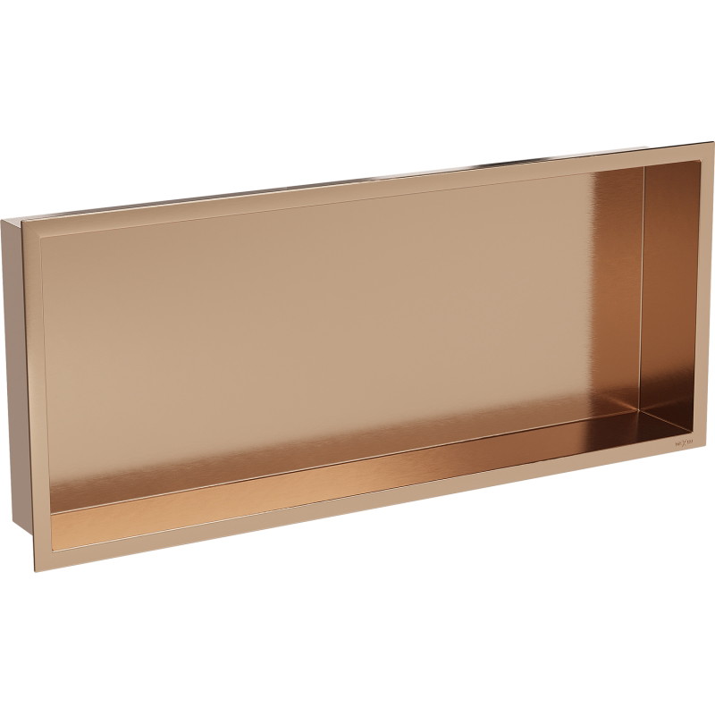 Mexen X-Wall-R nástenná polica s prírubou 75 x 30 cm, brúsená meď - 19C0753010