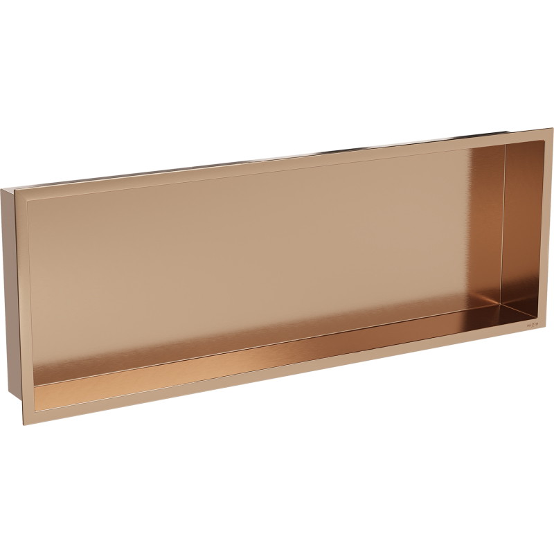 Mexen X-Wall-R výklenková polica s prírubou 90 x 30 cm, brúsená meď - 19C0903010