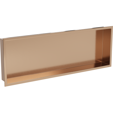 Mexen X-Wall-R výklenková polica s prírubou 90 x 30 cm, brúsená meď - 19C0903010