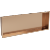 Mexen X-Wall-R výklenková polica s prírubou 90 x 30 cm, brúsená meď - 19C0903010