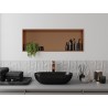 Mexen X-Wall-R výklenková polica s prírubou 90 x 30 cm, brúsená meď - 19C0903010