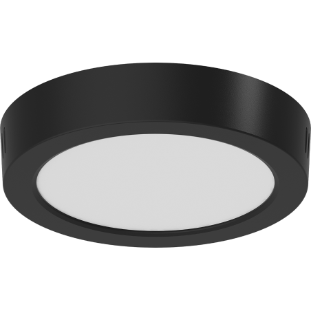 Mexen LDSR stropné LED svietidlo povrchovo montované fi 17 cm, 12W, Studená - 6500K, 960 lm, čierna - L212-017-1265-70