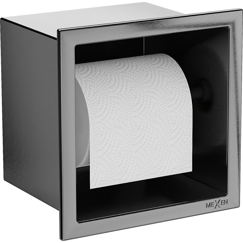 Mexen X-Wall-P držiak na toaletný papier, kartáčovaný gun gray - 19E3