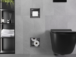 Mexen X-Wall-BP držiak na toaletný papier so zásobníkom, brúsená zbraň šedá - 19E4
