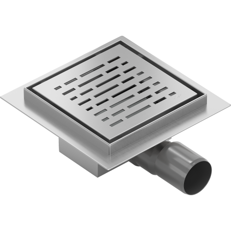 Mexen Flat-Q M01 štvorcová podlahová vpust 12 x 12 cm, inox - 1010312