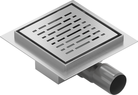 Mexen Flat-Q M01 štvorcová podlahová vpust 12 x 12 cm, inox - 1010312