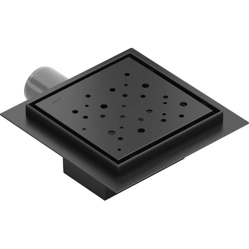 Mexen Flat-Q M12 podlahový vpust štvorcový 15 x 15 cm, čierny - 1710415