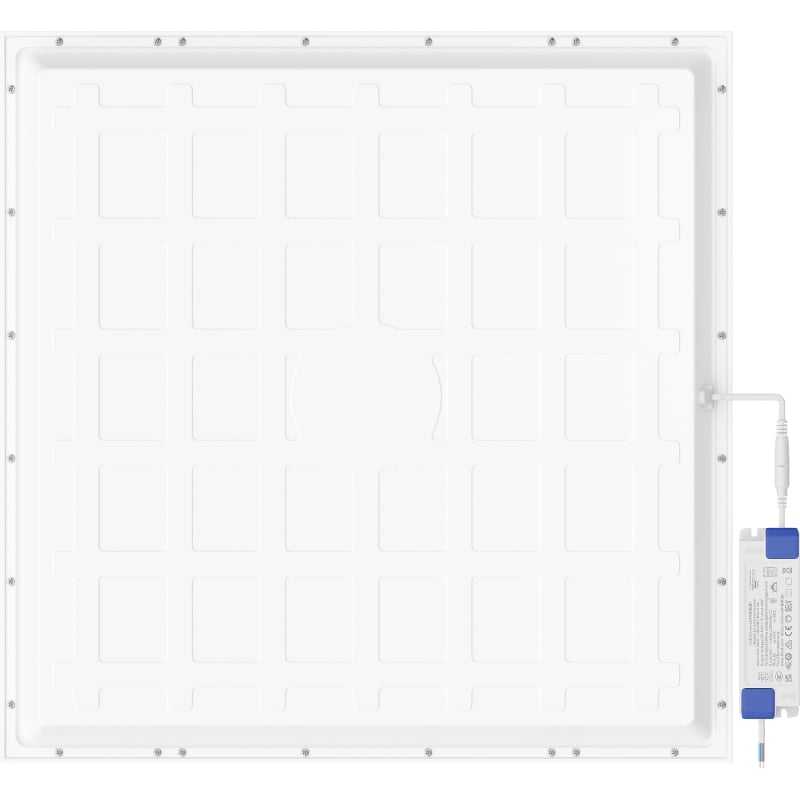 Mexen Brill+ stropný LED panel pod omietku 60 x 60 cm, 48W, Studená - 6500K, 5280 lm, biely - L201-060-060-4865-20