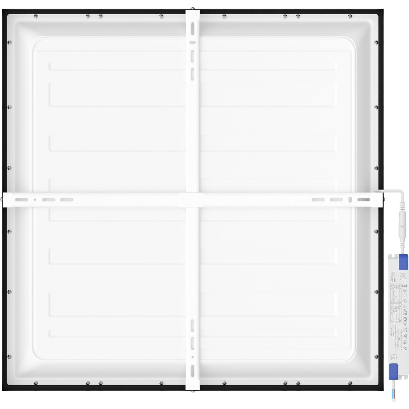 Mexen Brill-S stropný LED panel na povrchovú montáž 60 x 60 cm, 40W, Neutrálna - 4000K, 3600 lm, čierny