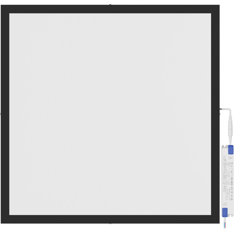 Mexen Brill-S stropný LED panel na povrchovú montáž 60 x 60 cm, 40W, Neutrálna - 4000K, 3600 lm, čierny