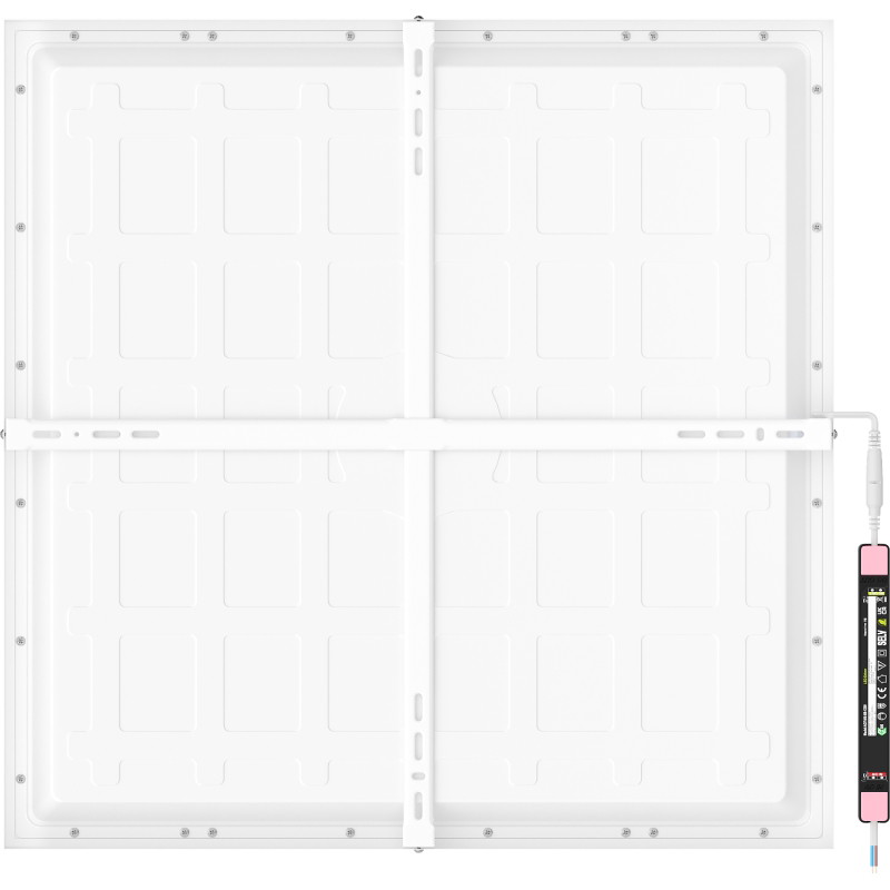 Mexen Brill-S LED stropný panel 60 x 60 cm, 48W, Neutrálna - 4000K, 5280 lm, biela - L206-060-060-4840-20