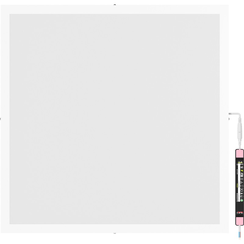 Mexen Brill-S LED stropný panel 60 x 60 cm, 48W, Neutrálna - 4000K, 5280 lm, biela - L206-060-060-4840-20