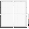 Mexen Brill-S stropný panel LED na povrch 60 x 60 cm, 48W, Neutrálna - 4000K, 4800 lm, čierny - L206-060-060-4840-70