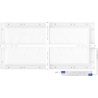 Mexen Brill-S stropný LED panel na povrchovú montáž 60 x 30 cm, 24W, Neutrálny - 4000K, 2880 lm, biely