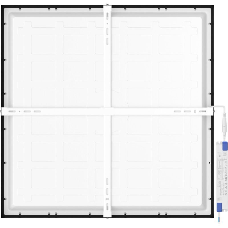 Mexen Brill-S Stropný LED panel na povrchovú montáž 60 x 60 cm, 36W, Neutrálna - 4000K, 3960 lm, čierny