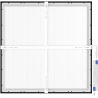 Mexen Brill-S Stropný LED panel na povrchovú montáž 60 x 60 cm, 36W, Neutrálna - 4000K, 3960 lm, čierny