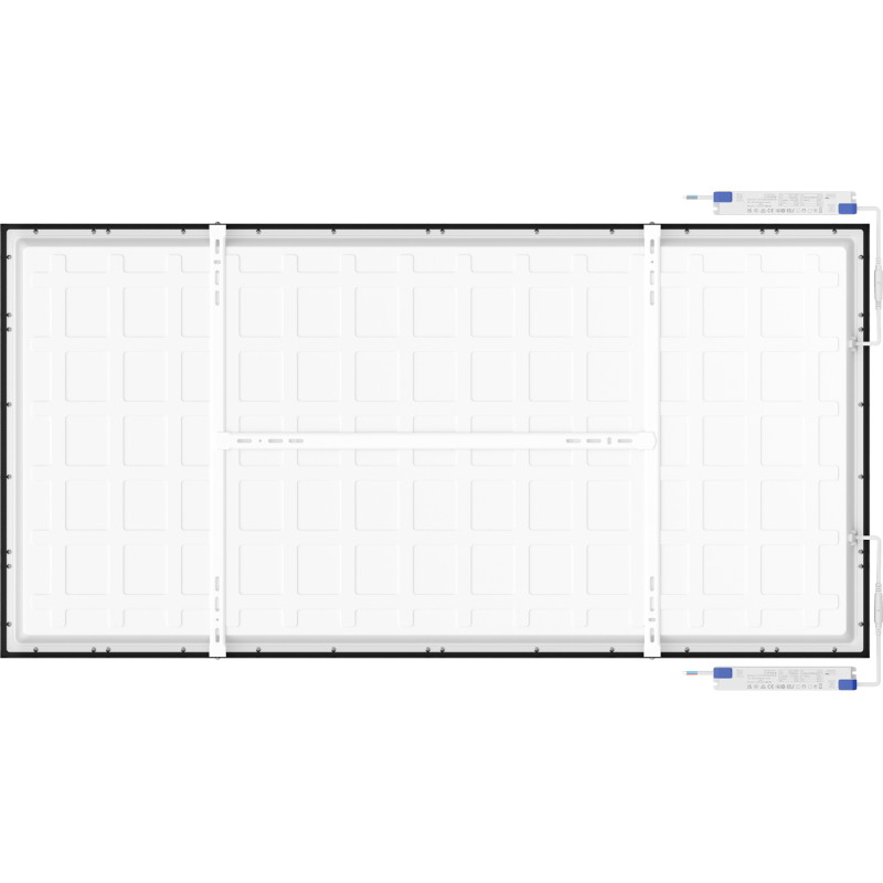 Mexen Brill-S stropný LED panel na povrchovú montáž 120 x 60 cm, 60W, Neutrálna - 4000K, 6600 lm, čierny