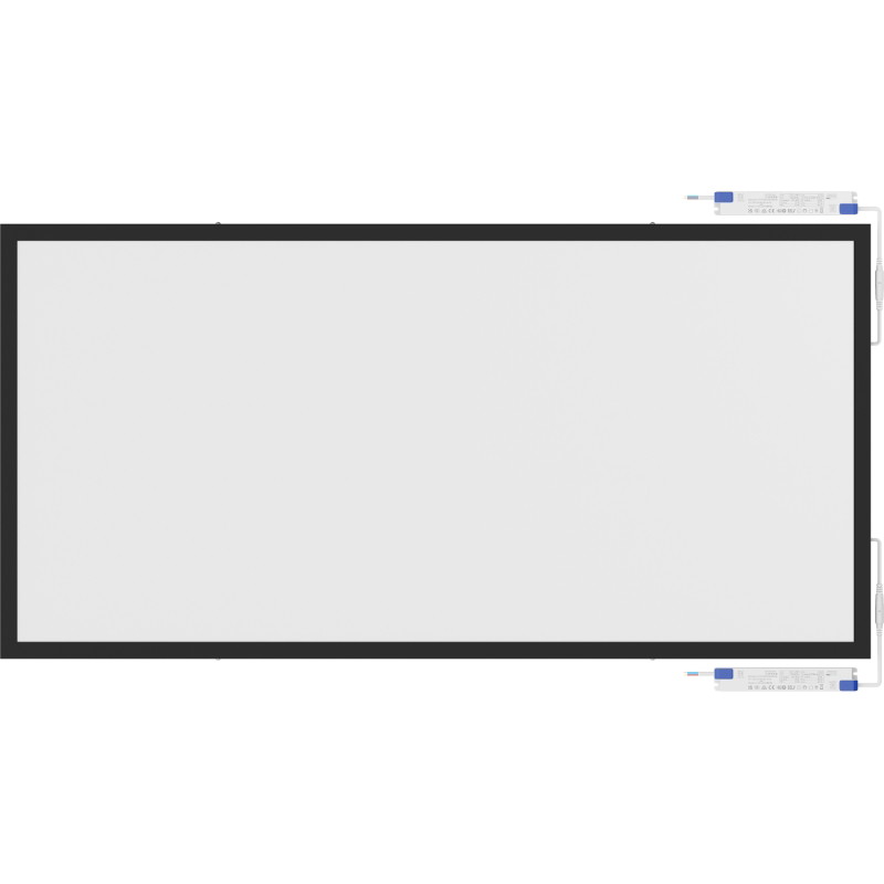 Mexen Brill-S stropný LED panel na povrchovú montáž 120 x 60 cm, 60W, Neutrálna - 4000K, 6600 lm, čierny
