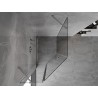 Mexen Mist asymetrická päťuholníková sprchová kabína s výklopnými dverami 90 x 100 cm, transparentná, chróm