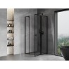 Mexen Mist päťuholníková sprchová kabína, pravá, 80 x 80 cm, čierny rám, čierna - 8A8-080-080-70-70-P