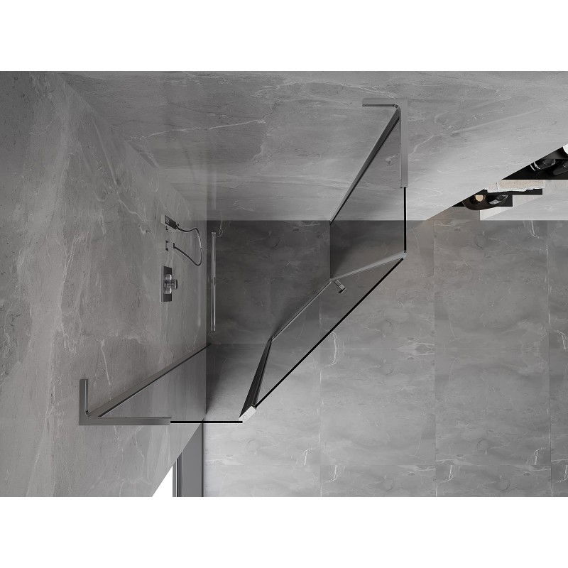 Mexen Mist L obdĺžniková sprchová kabína otočná 80 x 80 cm, priehľadná, chróm - 8A8L-080-080-01-00